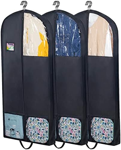 Хафтаби 50 Торби За Костуми за Складирање И Патување Во Плакарот, Висечки Торби За Облека Со Додатоци Џеб Со Патент, Капак За Облека За Облека