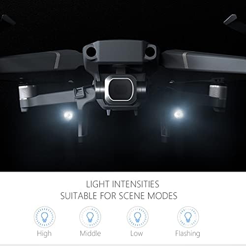 Moudoauer Силиконски дрон Ноќен лет LED светлосен комплет за светло за слетување Продолжен Заштитник на ногата за слетување за резервен дел