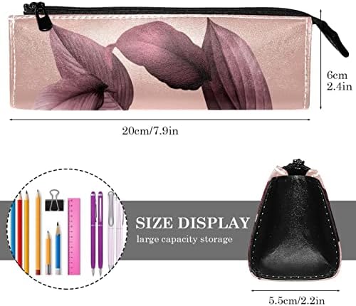 Laiyuhua Преносна стилска торба со моливчиња, пупка, кожено пенкало, компактен патент торбички, козметичка торба канцеларија додаток