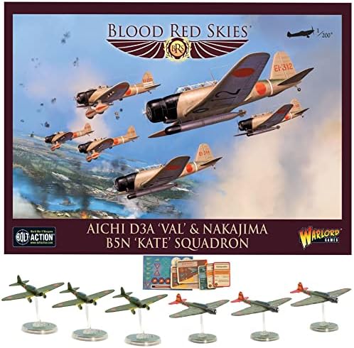 Варгами испорачале црвено небо на крв - Аичи Д3А „Вал“ и Накајима Б5н „Кејт“ ескадрон 1/200 скала, модел на авионски комплет за воздушна