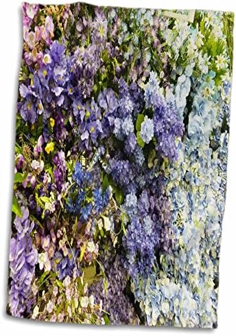 Цвеќиња на 3 -флорен - Слика на Wallид на хидранга во импресионистички стил - крпи