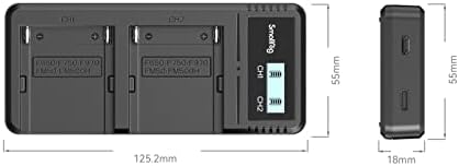 SmallRig Fast Charger Dual USB полнач со LCD дисплеј за Sony NP-F970 NP-F930 NP-F950 NP-F960 NP-F550 NP-F530 NP-F330 NP-F570 Батерија-4086