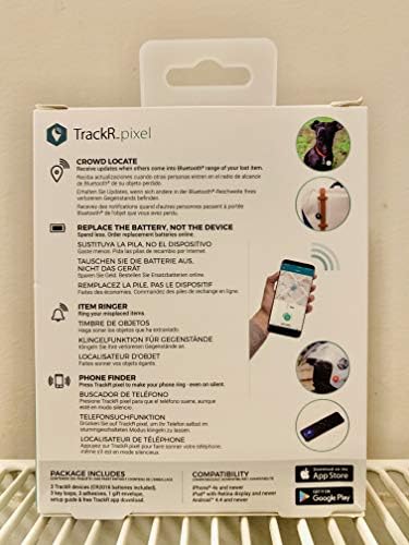 Trackr Pixel-Bluetooth Уред За Следење. Точка Тракер. Телефон Пронаоѓач. iOS / Андроид Компатибилен-Црвена Бела Сина