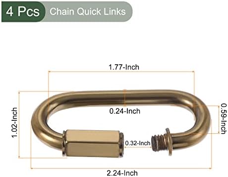 Јокиве 4 Парчиња Конектори За Синџири, Брза Врска За Заклучување На Синџирот, Одлична За Светлина, Клуч, Кампување, Ранец, Јаже