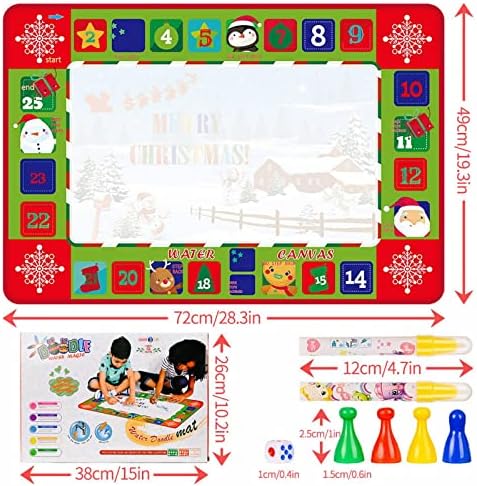 Божиќна Декорација Детска Кутија За Подароци Со Чиста Вода Сликарство Со Мастило Одбројување Летечки Шах Поставете 5мл Постер Ленти