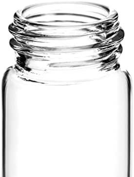 QWORK Стаклени Ампули, 20 ml, 20 Парчиња Проѕирни Стаклени Примероци За Течност, Мини Празна Вијала Со Капаче За Завртки
