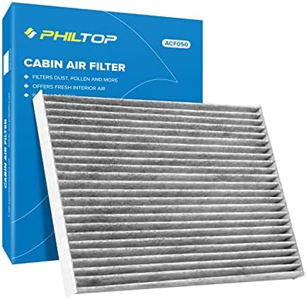 Филт -филтер за воздух во кабината Philtop, замена за Rogue, Rogue Select, Sentra, Premium ACF050 CABIN FILTER со активиран