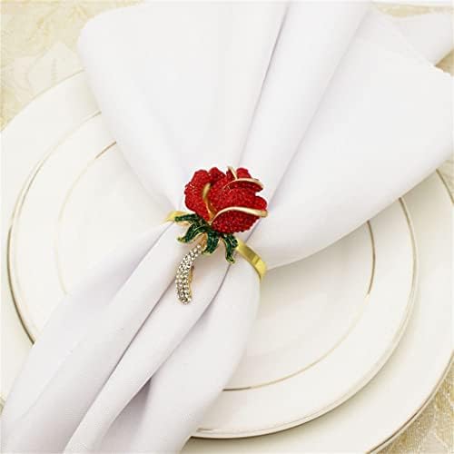 GGRBH 30pcs Денот на вineубените розово цвеќе копче за салфетка хотелска венчаница за венчавки прстен прстен крпа прстен