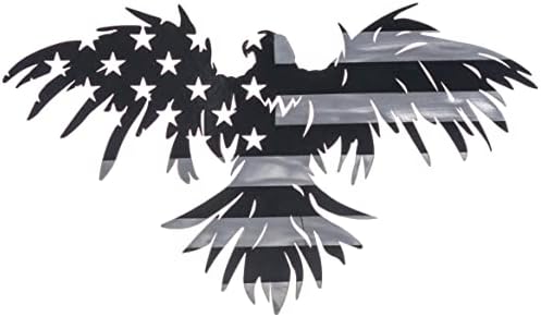 Пајн Риџ Американско Знаме Орел Метален Ѕид Знак, Американски Црно-Бел Орел Патриотска Земја Внатрешна Надворешна Употреба Домашен Декор Уметност 16