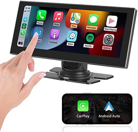 Патот Врвот Безжичен Carplay &засилувач; Андроид Авто, Безжичен Пресликување Преносни 8.8 Екран На Допир Автомобил Радио Приемник Со Siri, Mic,