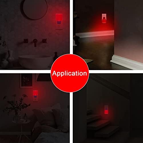 U4GLORY Црвени Ноќни Светла Приклучок во 2 Пакет, 0.5 W Црвено Светло Ноќно Светло Со Сензор За Самрак До Зори, АВТОМАТСКО Вклучување/Исклучување