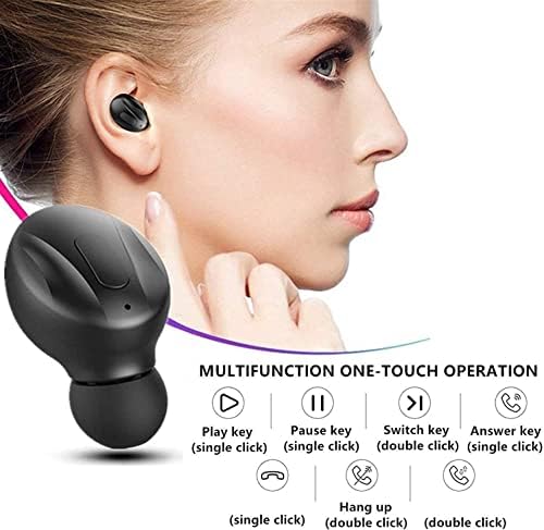 Hoseili 2023 ново изданиеслушалки за bluetooth.Bluetooth 5.0 Безжични Слушалки Во Уво Стерео Звук Микрофон Мини Безжични Слушалки Со Слушалки и Пренослив Случај За Полнење за iOS ANDR