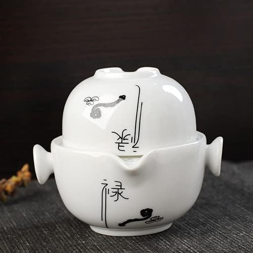 Пејнан кинески керамички патувања чај сет чај чаша чајник чајник чај од порцелан за патувања гајван