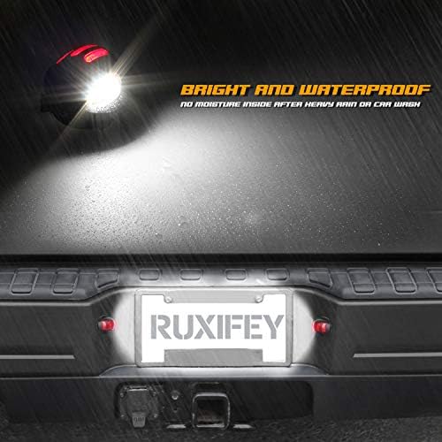 RUXIFEY LED Регистарска Табличка Светла Со Црвена OLED Неонска Цевка Компатибилна Со Ford F150 F250 F350 F450 F550 F550 Superduty Ranger