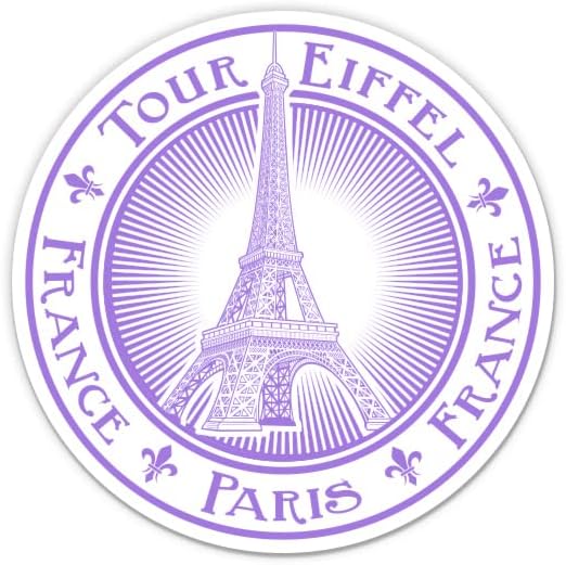 Париз Патување Печат Франција-3 Винил Налепница-За Автомобил Лаптоп Вода Шише Телефон-Водоотпорен Налепница