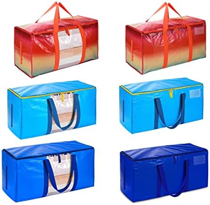 DBYLXMN Преголема торба за движење со патент и носење рачка за складирање на тешки заштеди за складирање на ткаенини за заштеда на