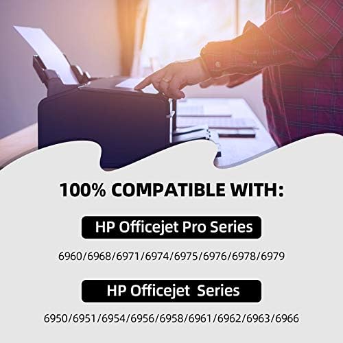 Замена на кертриџот за компатибилна мастило за Pacitek за HP 902 XL 902XL со напредна технологија за чипови за употреба со OfficeJet Pro 6974