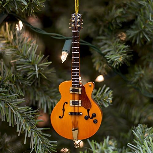 Подароци од Бродвеј, шупливо тело Електрична гитара елка украс 5 инчи