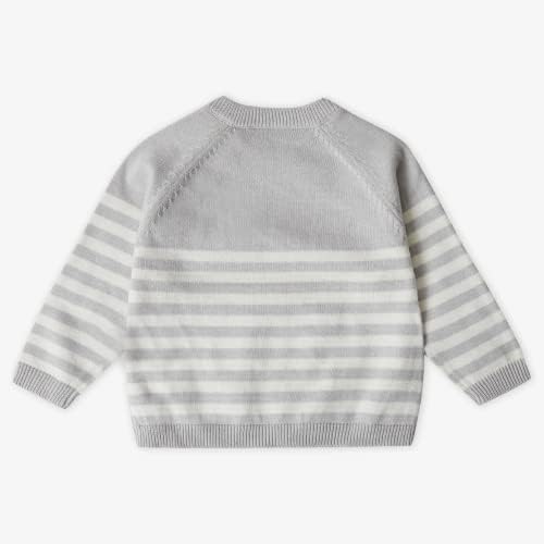 Stellou & Friends памук плетено шарено бебе дете девојчиња девојчиња со долг ракав џемпер