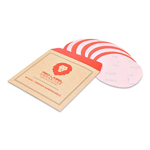 Црвена етикета Абразиви од 5 инчи 3000 грини со високи перформанси и јамка влажни/суви дискови за пескарење на филмови за автоматско