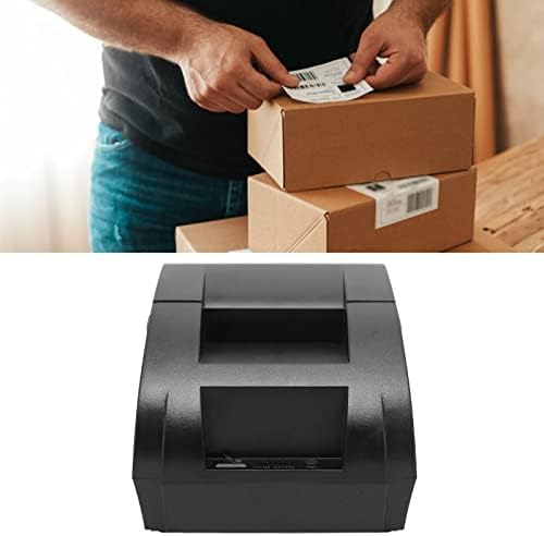 Печатач за термичка етикета Bluetooth, печатач за етикети за испорака со голема брзина од 90 mm/s, TPH облога со црна етикета, алатка за печатење