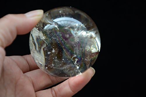 Вистинска Тибет Хималајска висока надморска височина Природна чиста кристална кварц топка сфера орби скапоцен камен 2,36 инчи со виножита од