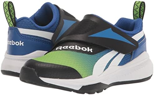 Reebok еднакво вклопување прилагодливи чевли за трчање, црна/векторска сина боја, 6 американски унисекс мало дете