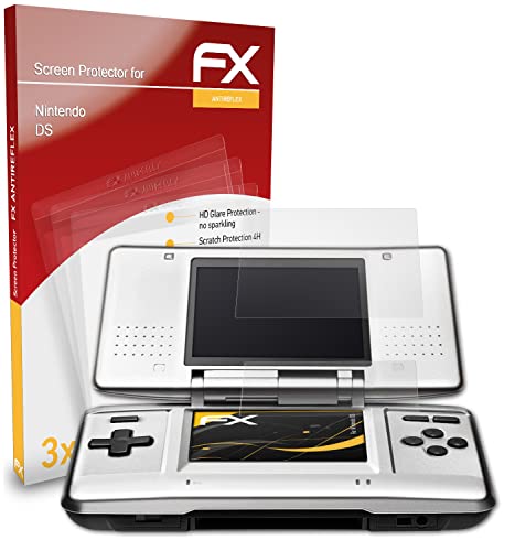 Заштитник на екранот Atfolix компатибилен со филмот за заштита на екранот Nintendo DS, анти-рефлективен и шок-апсорбирачки FX FX FASTOR FILEM