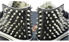 HEEPDD 20pcs 10x20mm сребрена конус шила метални завртки назад столпчиња шилести столпчиња за занаети DIY занаетчиски ладни завртки за украсување на јакна за облека