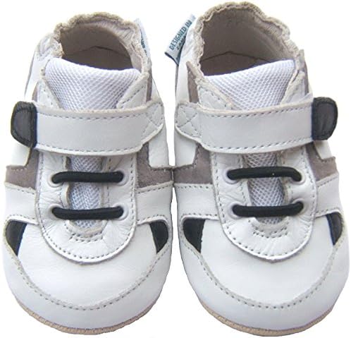 Пред -чевли за бебиња момче девојче новороденче деца дете дете дете момче прво прошетка подарок тенок гумен ѓон бејли бело црно