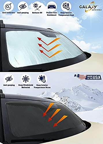 Galaxy Auto Shield Custom Fit Whindshield Sun Sunde Sunde за 2022 2023 Toyota Tundra, изолирани додатоци за приватност на Сонцето