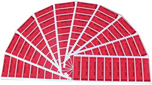 Во комплет за 100 парчиња x 1 x 3,35 црвени безбедносни етикети и 1 ролна x 2 x 55 јарди вкупно трансфер безбедносни ленти