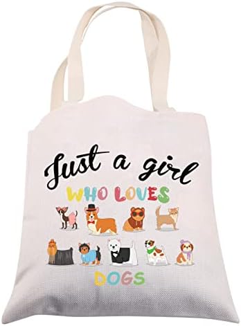 Cmnim само девојка која сака lубовници на кучиња подароци кучиња платно торбички кучиња подарок за девојчиња кучиња за еднократно рамо торба