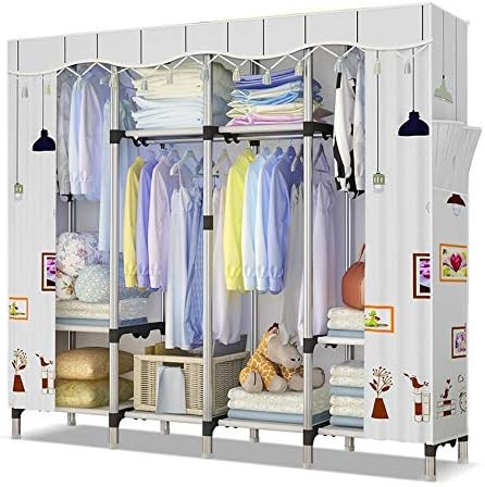 Tfiiexfl преносна гардероба преклопена спална соба за деца дневна соба за изнајмување просторија за изнајмување облека за облека