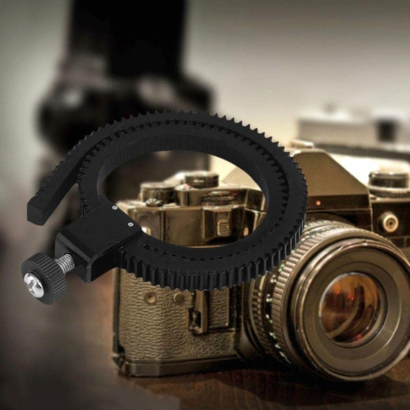 Gamlreid Универзален прилагодлив флексибилен ремен за прстен на леќи Следете го фокусот за леќи за зумирање на фотоапаратот DSLR