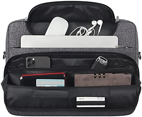 Домизо 15,6 инчи мултифункционален лаптоп ракав за деловна чанта водоотпорна торба за рамо за рамо за 15 -15,6 лаптопи/Apple/IdeaPad/Acer Aspire/HP