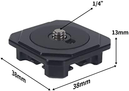 Адаптерот за заклучување на копчето за брзо ослободување на плочата за брзо ослободување, компатибилен со 38мм монтирање за DSLR Monitor