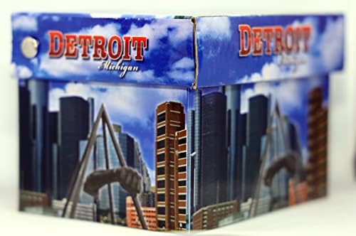Детроит Мичиген сино небо црвени букви кутија со кафеана кафе 12 мл