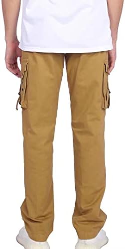 Панталони за работа со карго за мажи за мажи опуштено се вклопуваат со џебови, случајни џемпери на отворено големи високи мажи работат долги панталони