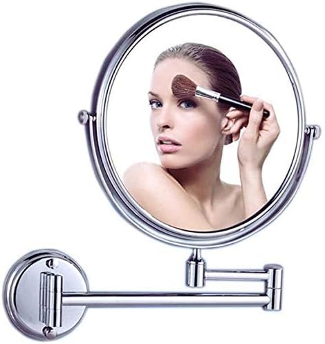 Огледало за убавина од ринил, ротирајќи преклопување 3 пати зголемување на бањата, огледало за бричење на суета огледало