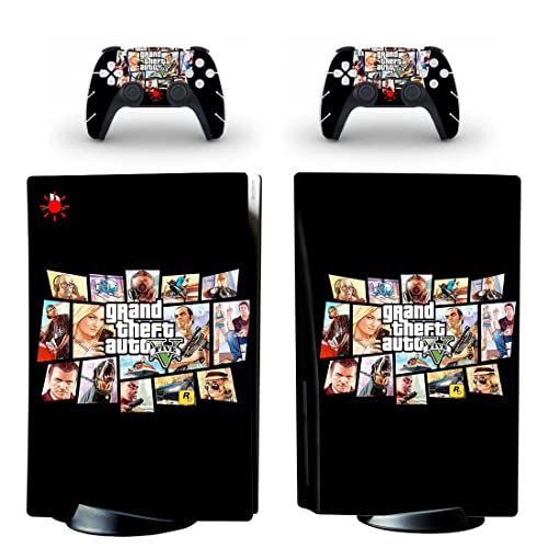 За PS5 Disc - Game Grand GTA Theft и Auto PS4 или PS5 налепница за кожа за PlayStation 4 или 5 конзола и контролори Декал Винил ДУЦ -5912