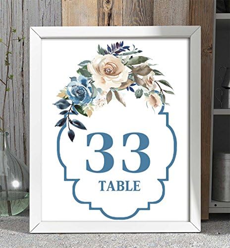 Дарлинг сувенир со двојно еднострано печатење цветни табели броеви калиграфија свадбена табела за прием картички декор-5 x 7