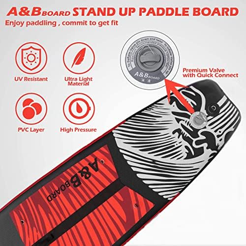 A & Bboard надувување Sup Stand Up Up Find Doard ， 10'6'''x32'''x6 '' Додатоци за табла со лопатка Стоп за лопатка Стои за млади