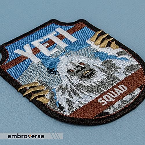 Embroverse Squad Patch Squad - Bigfoot Sasquatch Cryptozoology Paranormal Monster - Везено железо на закрпи - Големина: 3,8 x 3,1 инчи