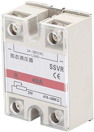 Регулатор на напон со цврста состојба, еднофазен реле модул со ниска фреквенција SSVR-40A 24-380VAC, забравена инсталација