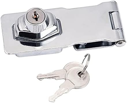 GazeChimp клучни брави на HASP, безбедносен HASP позлата со цинк со завртки, лесни за инсталирање, Универзални 2 копчиња, брави со алатки за заклучување на копчето за заклучу