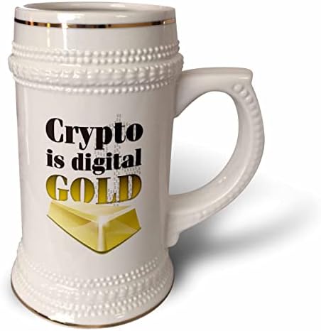 3drose слика на зборови крипто е дигитално злато - кригла 22oz Штајн