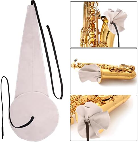 Комплети за чистење на саксофон со случај за саксофон и кларинет флејта на трубани инструменти, перница за уста од саксофон од