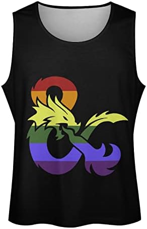 Змејови геј гордост Виножито знаме за машка мускуларна резервоар за магии врвен целосен печатен маица тренинг за вежбање салата за салата за