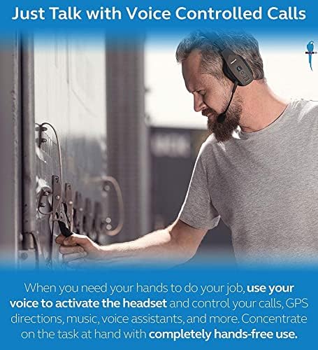 BlueParrott B550-XT гласови контролирани слушалки за Bluetooth за пакет iOS/Android со 2-пакувања со случаи на слушалки за блукои